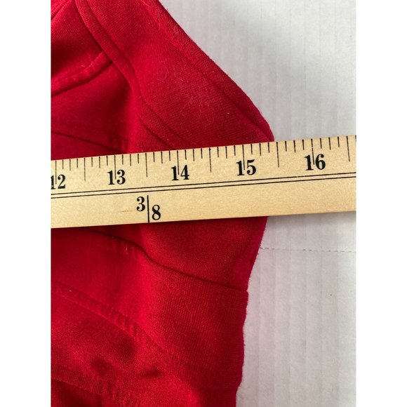 Muse Womens Red Fit and Flare Halter Partially Lined Knit Dress Size 8 - Picture 6 of 7